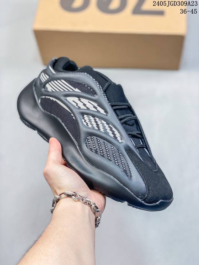 公司级adidas 阿迪达斯 Yeezy 700V3 侃爷椰子鞋面异型复古老爹鞋 Gy4109 新配色 首轮出货 开发室提前原鞋购回开发 原装bounce 聚氨