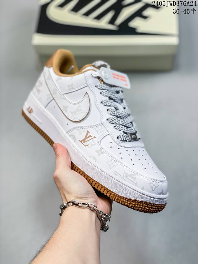 海外限量发售！公司级nike Air Force 1 '07 Low “Lv联名绿--暗夜精灵”空军一号 低帮 运动鞋 休闲鞋 折边针车 工艺难度大 原楦头原纸