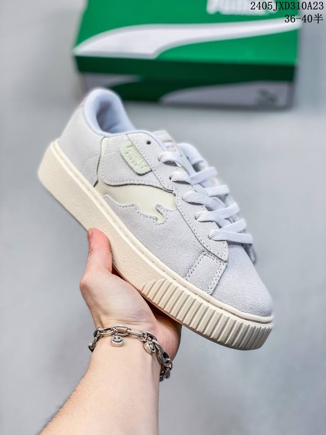 全头层皮 彪马puma Suede Xl 低帮复古轻便透气防滑减震休闲鞋 厚底增高运动板鞋。 05Jxd310A23