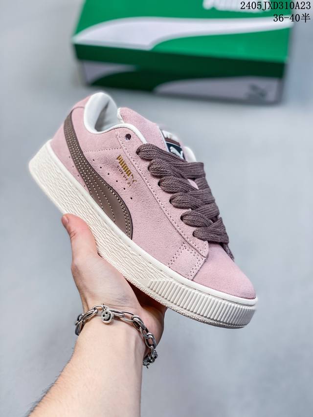 全头层皮 彪马puma Suede Xl 低帮复古轻便透气防滑减震休闲鞋 厚底增高运动板鞋。 05Jxd310A23