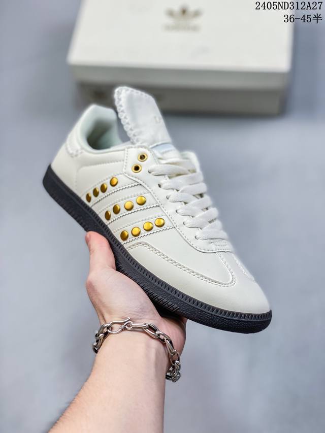 真标半码阿迪达斯三叶草adidas Originals Samba Vegan Og”Spd“桑巴舞系列绅士德训足球风百搭低帮休闲运动板鞋 Size：36一45