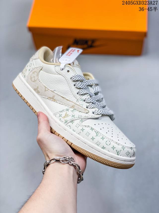 海外爆款限量发售！公司级 Travis Scott X Fragment Design X Jordan Air Jordan 1 Low Og Sp Lv联名