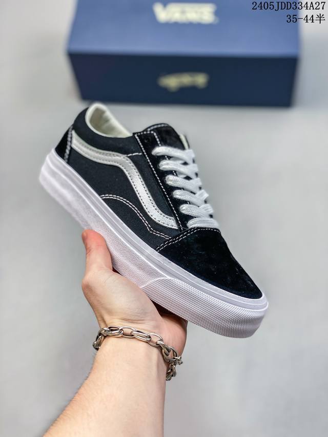 Vans Premium Old Skool 经典黑白 范斯官方 全新vps高阶支线 继承了vans Vault Og以及 Vans 安纳海姆的复古属性 完善鞋