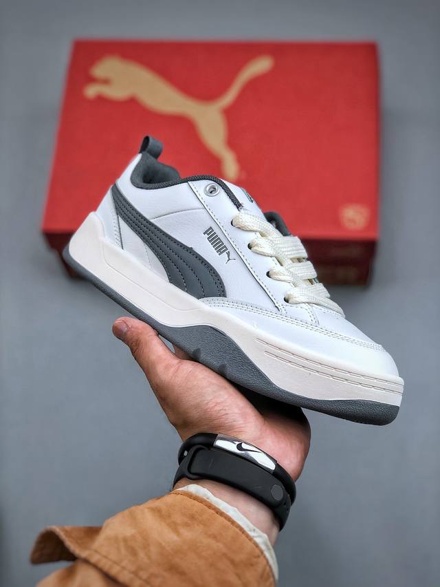 彪马puma Park Lifestyle Og Sneaker 公园生活方式系列低帮复古面包风百搭休闲运动板鞋“皮革白深灰”395084 01 尺码：35-4