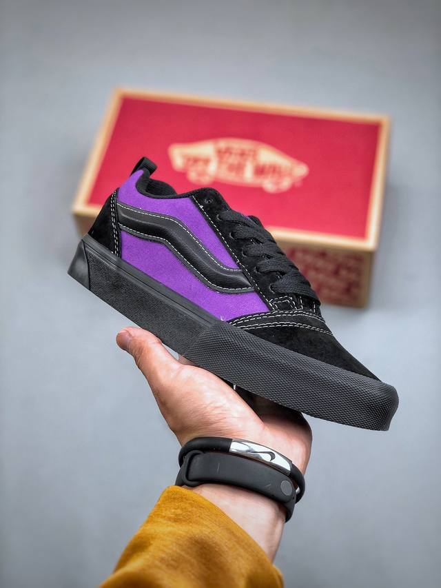 Vans Knu Skool 黑紫色复古面包鞋胖胖鞋新款休闲低帮男女款 尺码：35 36 36.5 37 38 38.5 39 40 40.5 41 42 42