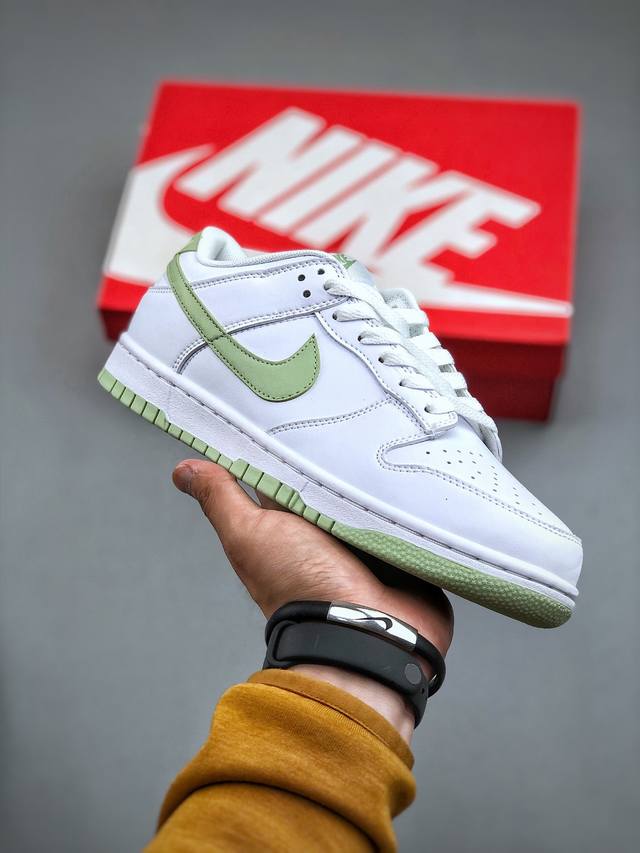 E Nike Sb Dunk Low 薄荷白绿配色 独家版型蒸餾加工帶來的是更好的视觉和脚感体验大厂纯原品质出货 清洁度 电绣工艺 皮料切割干净无任何毛边 细节