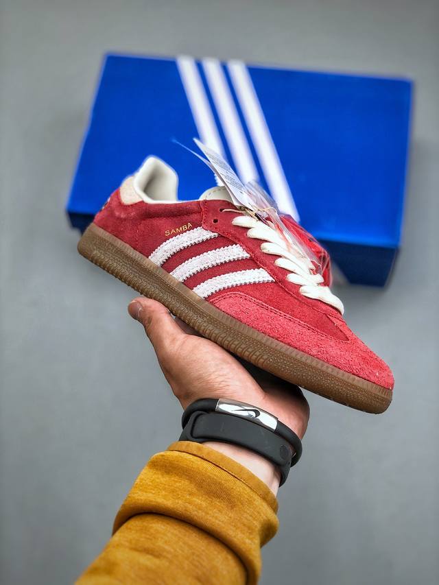 Adidas Originals Samba Og Talchum Pack Scarlet 桑巴舞系列绅士德训足球百搭皮革板鞋货号：Ig8905 尺码：36-