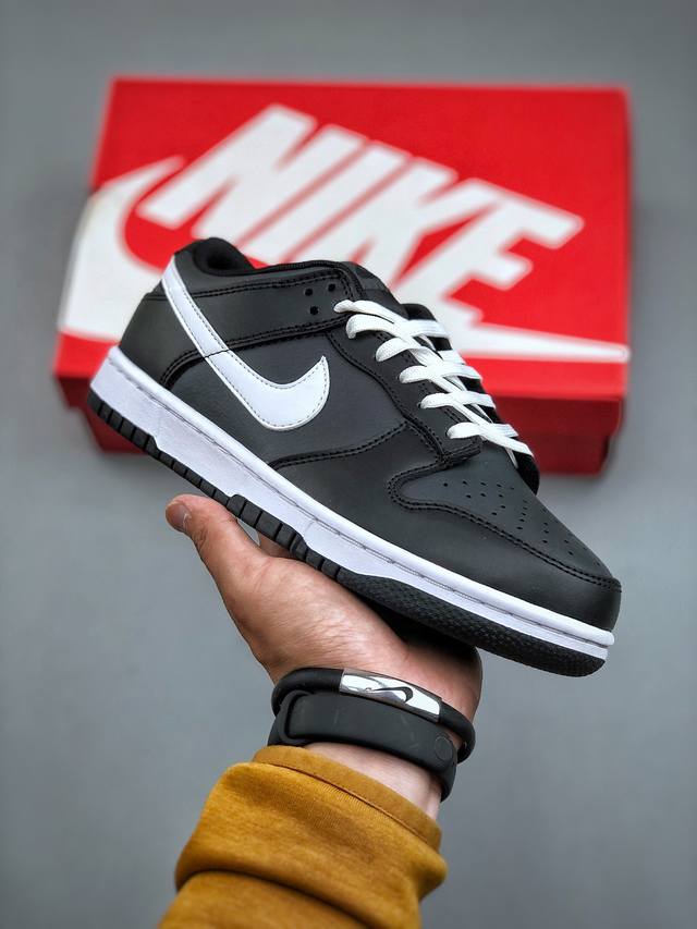 E Nike Sb Dunk Low 黑白 独家版型蒸餾加工帶來的是更好的视觉和脚感体验 清洁度 电绣工艺 皮料切割干净无任何毛边 细节完美官方货号：Dj618