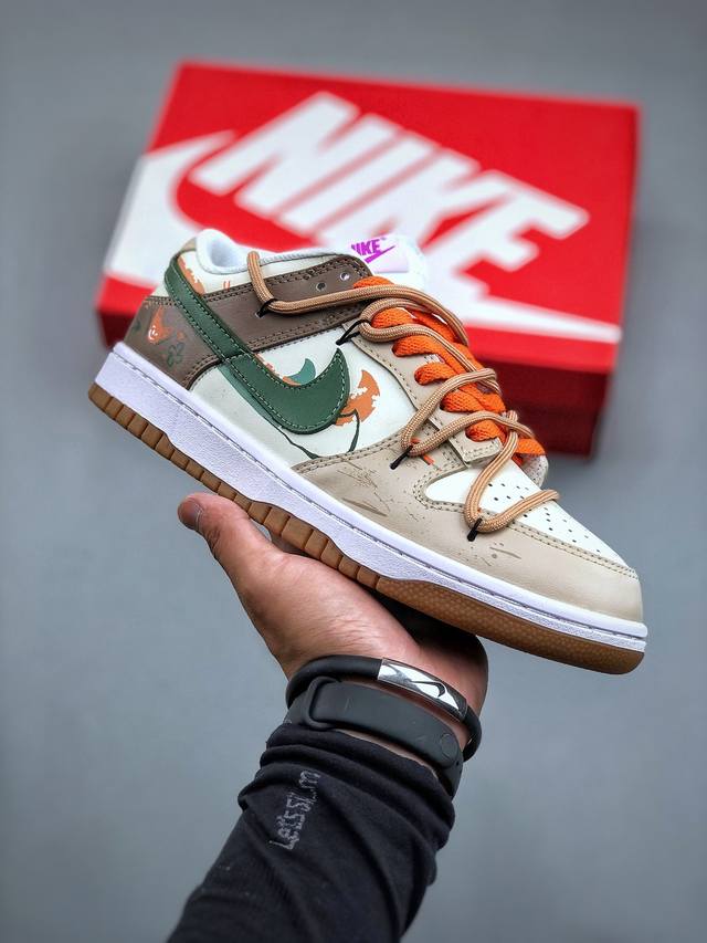 E Nike Sb Dunk Low 绑带联名 独家版型蒸餾加工帶來的是更好的视觉和脚感体验 清洁度 电绣工艺 皮料切割干净无任何毛边 细节完美 货号：Fd99