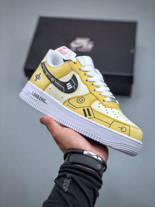 Ps5电玩主题nike Air Force 1 Low’07 柠檬黄 空军一号低帮休闲板鞋 定制皮料 原楦原纸板 纯正空军版型 内置全掌气垫 货号：Cw 8