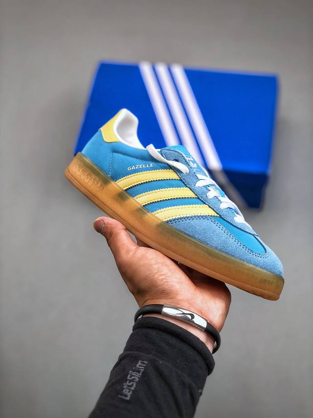 Fadidas Originals Gazelle Indoor Ie2960 三叶草复古休闲防滑耐磨低帮板鞋 #原厂原数据版型 皮料切割干净无任何毛边 鞋型细