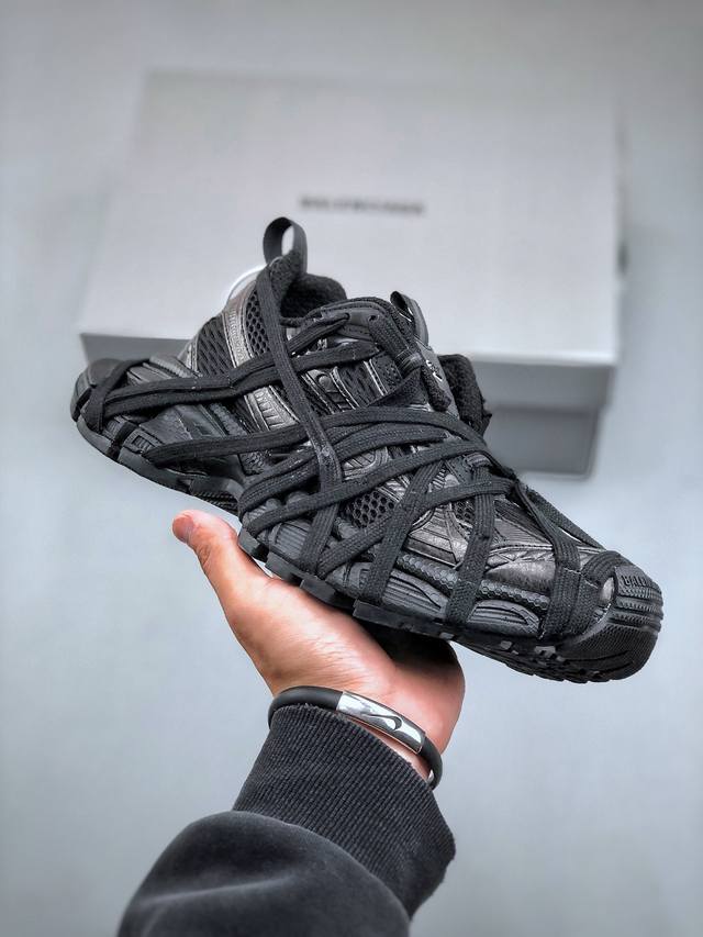 F法国高端奢侈品牌-巴黎世家balenciaga 3Xl Sneakers 3+系列 网织做旧绑带低帮复古阔型底姥爹风潮流百搭休闲慢跑鞋 Balenciaga全