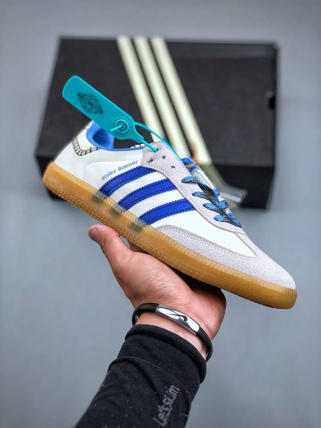 阿迪达斯 Adidas Samba新款 德训鞋 时尚休闲运动板鞋- Wales Bonner 的 Adidas Samba “Studded”亮相，Adid