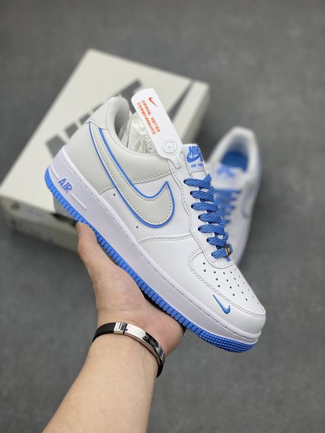 工厂套现福利特价 特价 原本地220版本 海外限量发售！公司级nike Air Force 1 '07 Low “米白蓝满天星”空军一号 低帮 运动鞋 休闲鞋