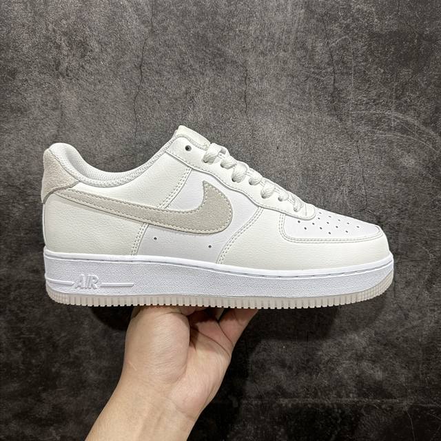 公司级 Nike Air Force 1 Low 07 米白毛勾 原楦头原纸板 打造纯正低帮空军版型 专注外贸渠道 全掌内置蜂窝气垫 原盒配件 原厂中底钢印、拉