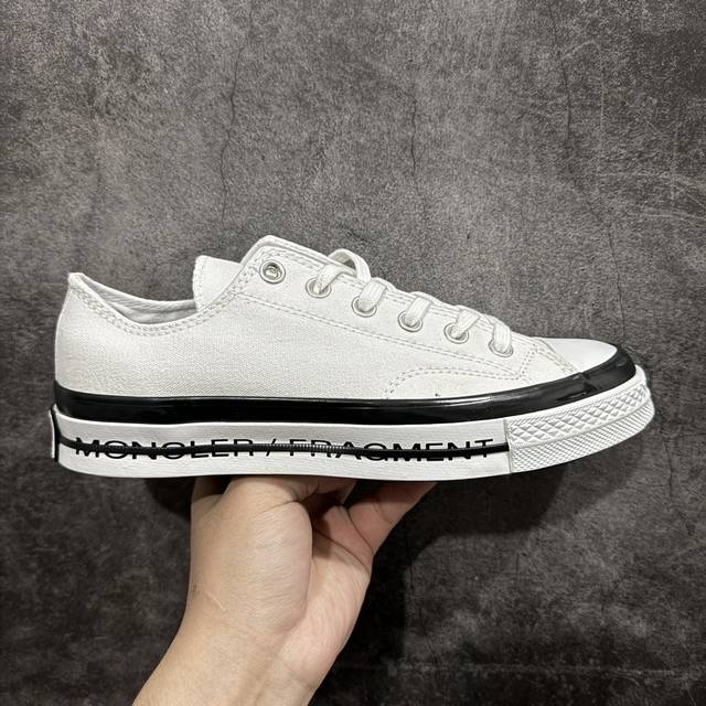 纯原ok版本 藤原浩品牌新作fragment Design X 法国奢华羽绒服品牌moncler盟可睐 蒙口 X Converse Chuck Taylor A