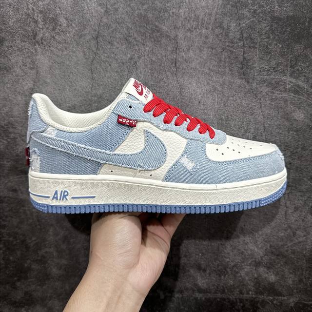 公司级 Nike Air Force 1 Low 07 Levi‘S 联名蓝牛仔 原楦头原纸板 打造纯正低帮空军版型 专注外贸渠道 全掌内置蜂窝气垫 原盒配件