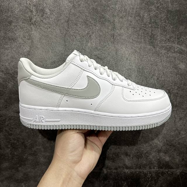 纯正绿x新版 Nk Air Force 1 Low '07 空军一号低帮经典板鞋 白灰 Fj4146-100 顶级空军 皮料质感可媲美og版 细节吊打市场其他代