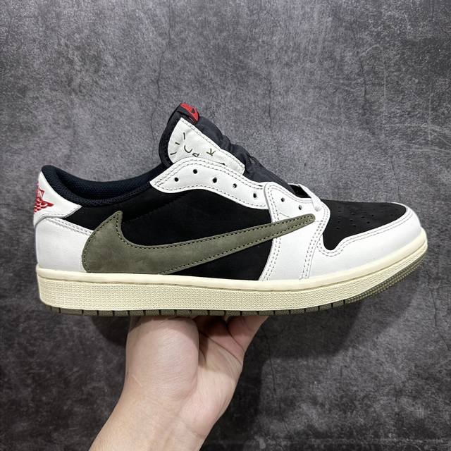 全新dg2.0版 Air Jordan 1 X Travis Scott Aj1 X Ts联名白黑绿倒钩5.0 Dz4137-106 全新版本出货 巅峰品质 天