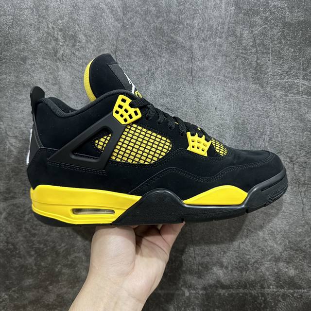 纯原lw版本 Air Jordan Aj4 Retro 黑黄雷公 Dh6927-017 第一梯队最新批次 细节多次校对改良 接近完美 细节达到可过鉴定标准 耗时