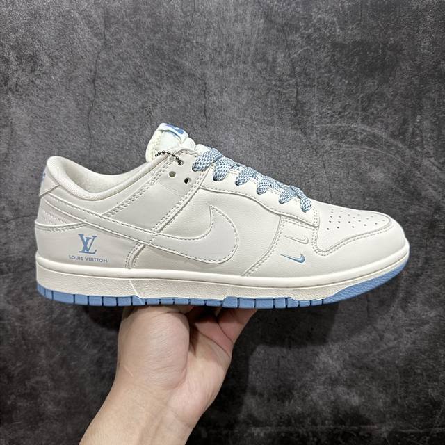 定制版 Nk Sb Dunk Low Lv联名-双勾米蓝 周年高端定制 低帮休闲板鞋 Xx2025-308 #定制鞋盒 大厂纯原品质出货 超高清洁度 皮料切割干