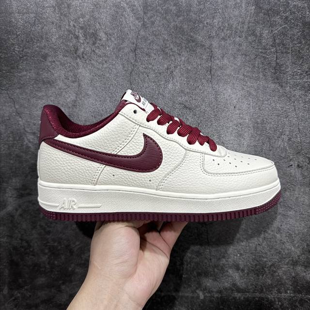 公司级 Nike Air Force 1 Low 07 带笔白酒红 原楦头原纸板 打造纯正低帮空军版型 专注外贸渠道 全掌内置蜂窝气垫 原盒配件 原厂中底钢印、