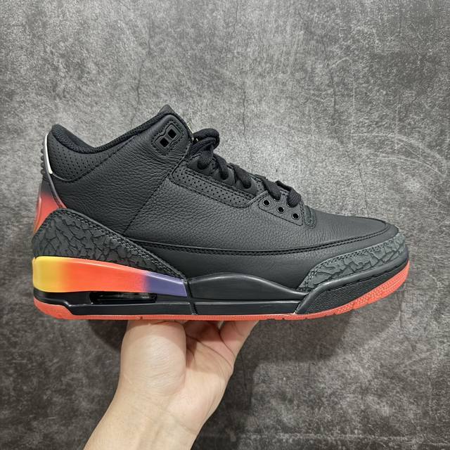 Pk版本 J Balvin X Air Jordan Aj3 联名黑红 彩虹渐变 Fn034 01 圈内最强三代系列 匠心打造 开发时长超过半年 目前可过各类鉴