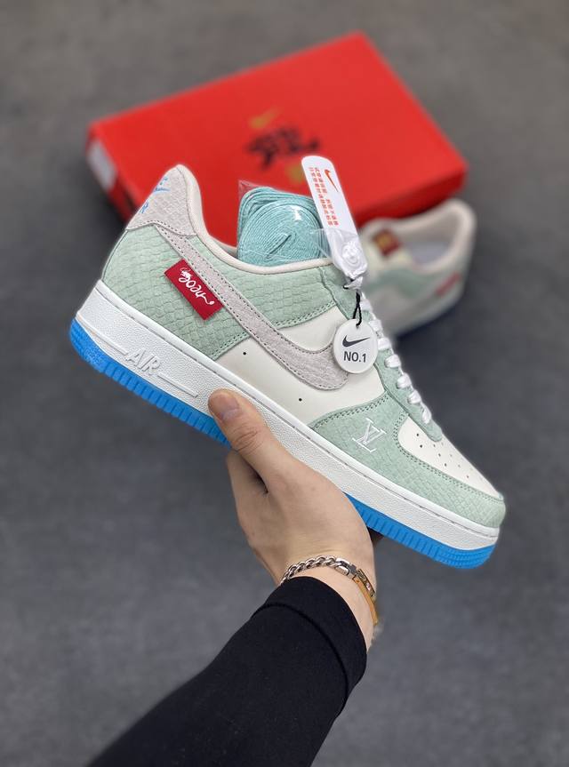 海外限量发售！公司级nike Air Force 1 '07 Low “中国年限定--龙鳞” 空军一号 低帮 运动鞋 休闲鞋 折边针车 工艺难度大 原楦头原纸板