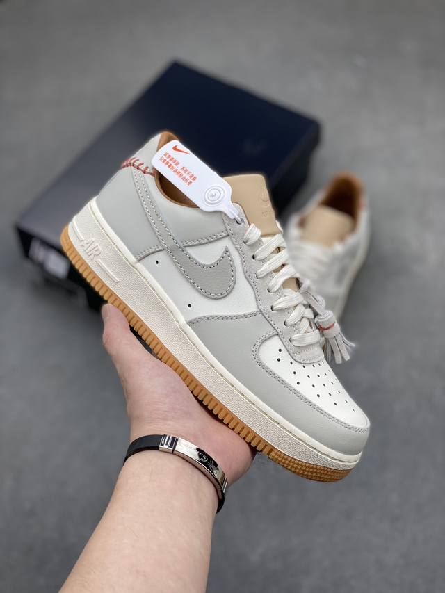 Nike Air Force 1 '07 Low 米卡其生胶 原楦头原纸板 纯正空军版型 专注外贸渠道 全掌内置蜂窝气垫 #原盒配件 原厂中底钢印、拉帮完美 货