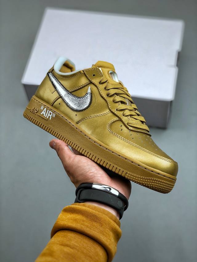 Nike Air Force 1 Low 流沙金 原楦头原纸板 打造纯正低帮空军版型专注外贸渠道 全掌内置蜂窝气垫 原盒配件 原厂中底钢印、拉帮完美 官方货号：