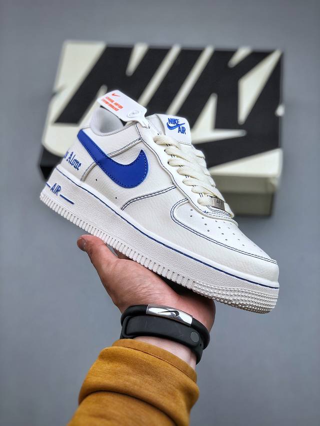 Nike Air Force 1 Low 07 X Vlone 白蓝 原楦头原纸板 打造纯正低帮空军版型专注外贸渠道 全掌内置蜂窝气垫 原盒配件 原厂中底钢印、