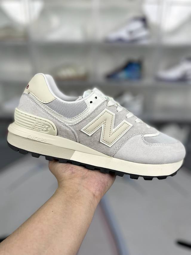 R版纯原-平台货 New Balance Nb 574 舒适复古 织物皮革防滑耐磨透气轻便 低帮 休闲跑步鞋 男女同款 灰米色 新百伦 New Balance