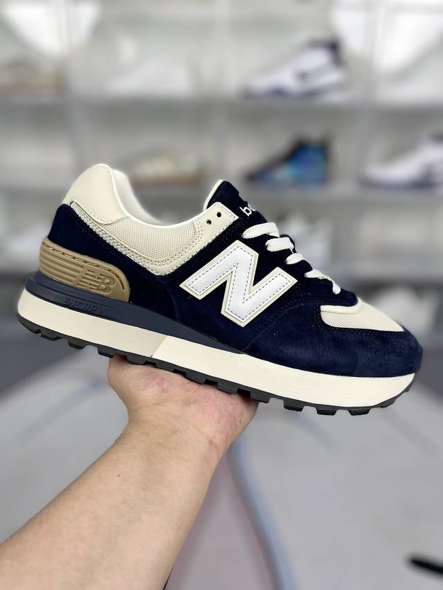 R版纯原-平台货 New Balance Nb 574 复古 龙年新品 织物皮革防滑耐磨 低帮 休闲跑步鞋 男女同款 蓝白色 新百伦 New Balance 5