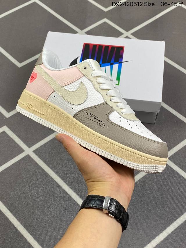 公司级 Nike Air Force 1 Low’07 空军一号低帮休闲板鞋 定制皮料 原楦原纸板 纯正空军版型 内置全掌气垫 货号：Ty0301 Size：3