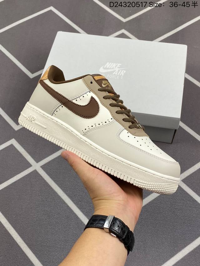 公司级耐克nike Air Force 1 Low 空军一号低帮百搭休闲运动板鞋。柔软、弹性十足的缓震性能和出色的中底设计，横跨复古与现代的外型结合，造就出风靡