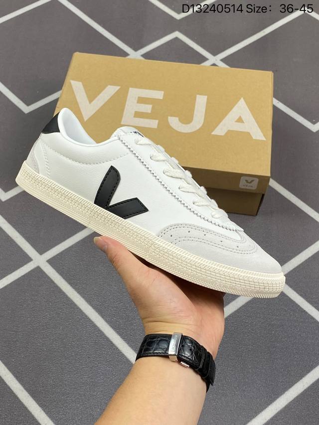 Ins爆款法国国民v字经典小白板鞋 Veja Leather Extra Sneakers 春季入夏简约百搭款 尺码:36-45 Id:D13240514