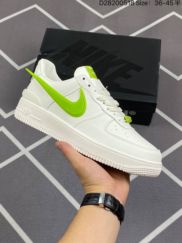 Ambush X Air Force 1 Low Sp 埋伏系列 空军联名合作款“皮革黑白大钩” 官方货号：Dv3464-001Size：35.5 36 36.