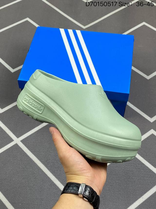 厨师拖鞋 Adidas Originals Adifom Stan Smith Mule 运动凉鞋穆勒厨师鞋 原鞋开模无明显毛边，欧索莱颗粒防臭透气鞋垫，原厂高