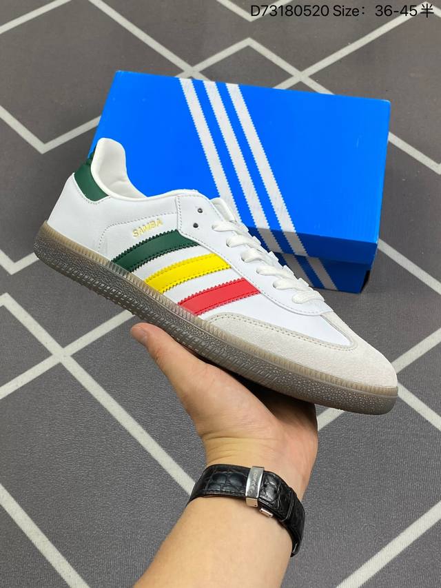 Adidas Samba Og 桑巴德迅板鞋立体samba烫金logo 区别市场一切版本 针车走线 冲孔均为最高标准打造 后跟港宝材料定型 反口弧度完美 Ih3