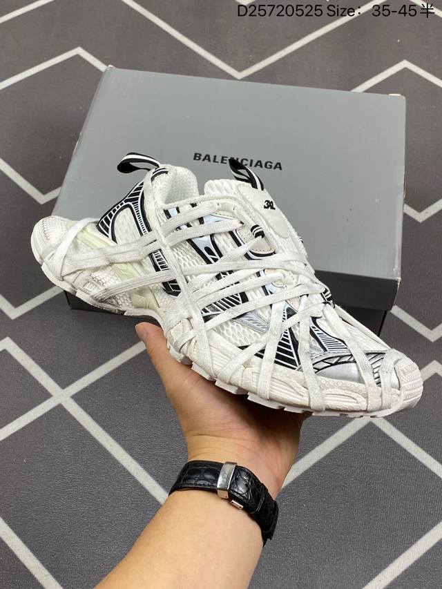 公司级balenciaga Runner Kith Four.Color 巴黎世家7.0 21Ss最新配色潮流复古休闲鞋#全新磨具开模 原版原装大盒 还原官方配