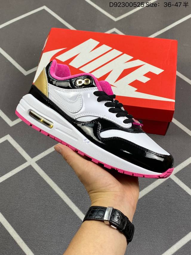 升级原楦原纸版开发版型#回弹pu模嵌入开窗气垫装置nike Air Max 1 初代复古气垫百搭休闲运动慢跑鞋 货号:Hj3966-110 尺码：36 36.5