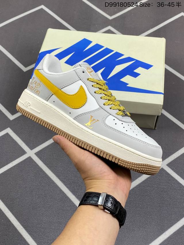 特价空军 Lv Diy Air Force 1 ‘07 Low 原楦头原纸板 纯正空军版型 专注外贸渠道 全掌内置蜂窝气垫 原盒配件 原厂中底钢印、拉帮完美 货