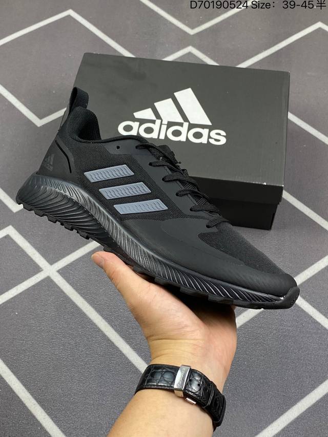 Runfalcon 2.0随心畅跑舒适网面跑步运动鞋男子adidas阿迪达斯39-45 D70190524