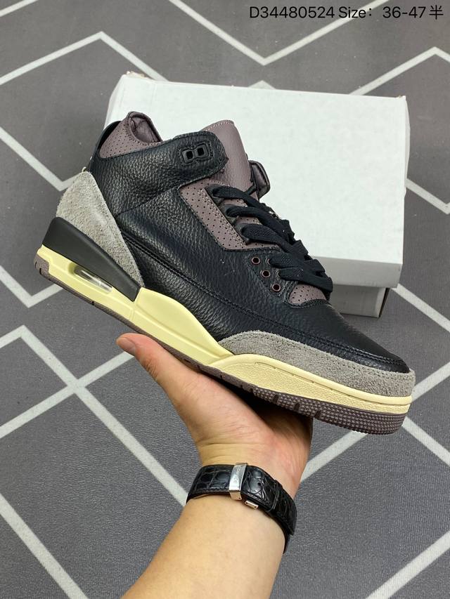 公司级a Ma Maniere X Air Jordan 3 Retro Black 联名黑色 Aj3 乔丹3代 Aj3 乔3 联名黑色 乔丹篮球鞋系列 这次是