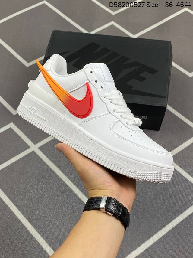 Ambush X Nk Air Force 1‘07 Low ”Phantom“ 联名款 空军一号低帮休闲板鞋 货号:Dv3464-100 #鞋款鞋身以及内衬均