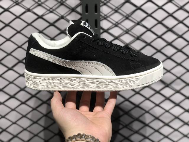 彪马puma Suede Xl 低帮复古轻便透气防滑减震休闲鞋 厚底增高运动板鞋 货号：396057 01 尺码：36 36.5 37.5 38 3