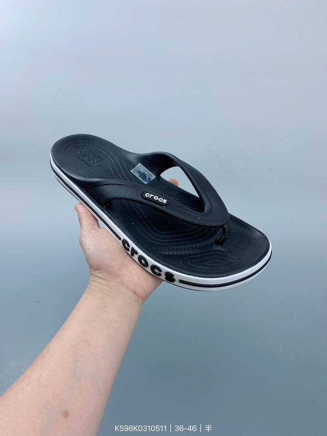 Crocs 卡骆驰 原厂卡骆驰人字拖 班户外潮流休闲沙拖鞋凉鞋 Size：如图 编码：K598K0310511