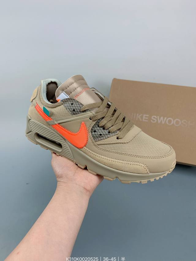 耐克nike Off-White X Nike Air Max90 Gpx 联名款 几率过验版本 原厂原档案开发 组合底90系列小气垫跑鞋。鞋款在材质选用和细节