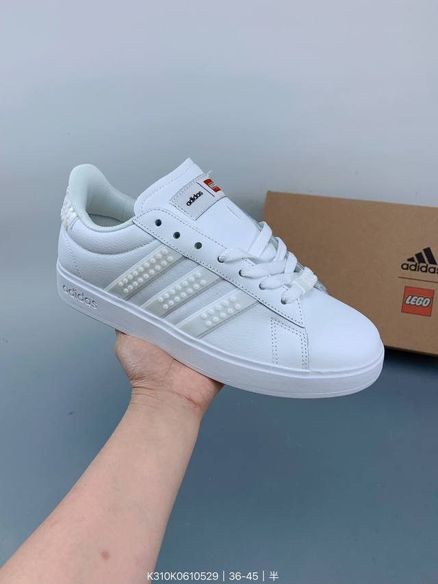 Legoxadidas Neogrand Court三叶草.男女鞋2023校园潮流风 情侣休闲板鞋 Size：如图 编码：K310K0610529