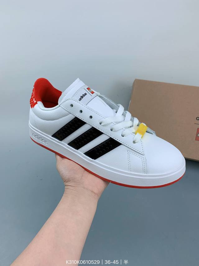 Legoxadidas Neogrand Court三叶草.男女鞋2023校园潮流风 情侣休闲板鞋 Size：如图 编码：K310K0610529